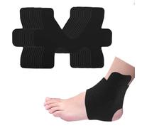 XFSRG 12 Pièces Bande de Kinésiologie Pré-Découpée pour Cheville Ruban Sport Respirant et Flexible pour Support Musculaire (Noir)