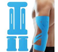 XFSRG 12 Pièces Tape Kinesiologie Coudes Prédécoupées Physiques Bande Élastiques et Imperméables Kinésiologies pour le Sport(Bleu)