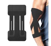 XFSRG 12 Pièces Tape Kinesiologie Coudes Prédécoupées Physiques Bande Élastiques et Imperméables Kinésiologies pour le Sport(Noir)