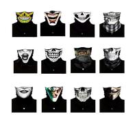 XFSRG 12 Pièces Tour de Cou Moto Multifonctionnel Cache Cou Bandana Homme Motif Crâne pour Activités de Plein Air