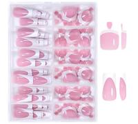 XFSRG 144 PCS Faux Ongles Mains et Pieds Carré Court Press on Nails Couverture Complète Doux et Lisse Capsules Ongles