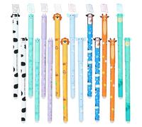 XFSRG 16 Pièces Stylo Effacables 0,7mm Thème Mignon Animalier à Bille Multicolores Effaçables pour Bureau et Fournitures Scolaires