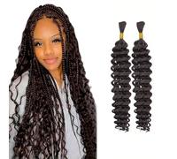 XFSRG 2 Packs Curly Wave Crochet Hair Wave Crochet Braids Extension Cheveux Naturel 16-24 Inch Meches pour Tresses Africaine Bohemian Bouclés Synthétiques (4#)