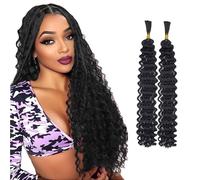 XFSRG 2 Packs Curly Wave Crochet Hair Wave Crochet Braids Extension Cheveux Naturel 16-24 Inch Meches pour Tresses Africaine Bohemian Bouclés Synthétiques (1B#)