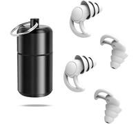 XFSRG 2 Paires Bouchons Oreilles Spirale Triple Couche Réutilisables Boîtier Aluminium Mousqueton Protection Auditive 40db Sommeil Natation Travail