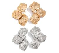 XFSRG 2 Paires Boucles d'Oreille Femme Pétales Extravagantes Luxueuses Hypoallergéniques Conviennent à de Nombreuses Occasions