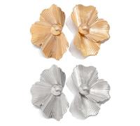 XFSRG 2 Paires Boucles d'Oreille Femme Pétales Extravagantes Luxueuses Hypoallergéniques Conviennent à de Nombreuses Occasions