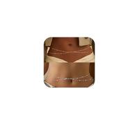XFSRG 2 PCS Chaîne de Taille Femme D'été Sexy Bijoux De Ceinture de Corps Ajustable Chaîne Taille Bohème Couches Bikini Chaînes Ventre Robes Soirées Plage Chaînes Ventre Accessoires Bijoux