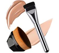 Xfsrg 2 Pcs Pinceau Fond De Teint Pinceaux Plats Ultra Fins Grande Base Douce Makeup Pinceaux Maquillages Fond De Teint Professionnel Pour Vi