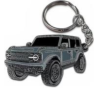 XFSRG 2 Pcs Porte Clés Camion Porte-clés de Voiture Compatibles avec Jeep Voiture Accessoires Métal PorteClef Zinc Pendentif PorteClefs Cadeau Familial pour Homme et Femme(Gris)