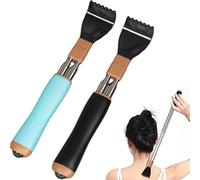 XFSRG 2 Pièce Gratte-dos Télescopique Acier Inoxydable Portable Léger et Efficace pour Soulager les Démangeaisons du dos Idéal pour un Massage Apaisant et un Grattage
