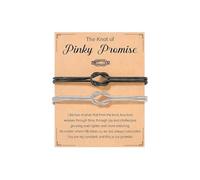 XFSRG 2 Pièces Bracelet Double Couche Torsadée Bracelet avec Carte Bracelets Élégant Réglable Accessoires de Mode Cadeaux pour les Couples