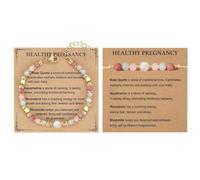 XFSRG 2 Pièces Bracelet Future Maman Bracelet Grossesse Perles Ajustable | Pierre de Lune Grossesse Bracelet Cadeau pour Femme Enceinte