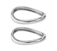 XFSRG 2 Pièces Bracelet Jonc Femme Rigide Bijoux Empilables Élégant Accessoire Mode Manchette Femme Homme Bracelet pour Parti Mariage Anniversaire (Argent)