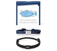 XFSRG 2 Pièces Bracelet Portebonheur Poisson Jésus Réglable Corde Bracelet