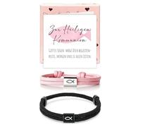 XFSRG 2 Pièces Bracelet Portebonheur Poisson Jésus Réglable Corde Bracelet