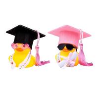 XFSRG 2 Pièces Canard pour Voiture Caoutchouc Canard pour Voiture Tableau de Bord Jolies Décorations Convient pour Les Décorations de Noël et Les Fêtes de Fin D'année