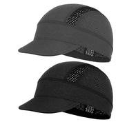 XFSRG 2 Pièces Casquette de Cyclisme Homme Respirante Accessoire Vélo Léger et Confortable pour Cyclistes Casquettes Sportives pour Hommes Femmes (Noir + Gris)