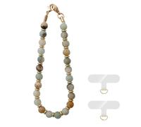 XFSRG 2 Pièces Cordon Téléphone Portable en Perles Élégantes Dragonne Bijoux de Téléphone pour Femmes Accessoire Mode Pratique et Stylé (Amazonite)