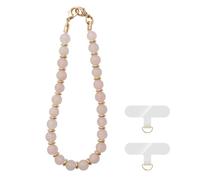 XFSRG 2 Pièces Cordon Téléphone Portable en Perles Élégantes Dragonne Bijoux de Téléphone pour Femmes Accessoire Mode Pratique et Stylé (Cristal Rose)