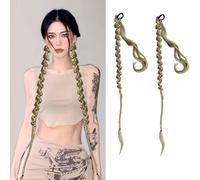 XFSRG 2 Pièces Extension de Queue de Cheval Tressée 70cm Extensions de Cheveux avec Attache Enveloppante Synthétique Postiches Longue Ponytail Extension pour les Femmes(16H613#)