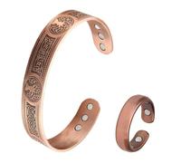 XFSRG 2 Pièces Magnétique Bracelet Bague Set Motif Arbre de Vie Fantaisie Bijoux avec Aimants Puissants pour Homme Femme