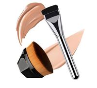 XFSRG 2 Pièces Pinceau Maquillage Plat Hexagonal Professionnel Fond Teint Contour Visage Application Précise