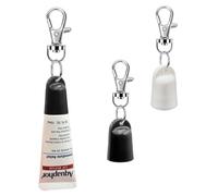 XFSRG 2 Pièces Porte Clef Femme Porte clés Couvercle Porte Clé Personnalisé Convient aux Breloques de Sac et Aux Baumes à Lèvres(Blanc et Noir)