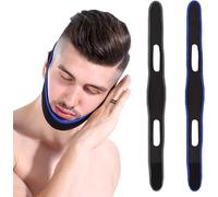 XFSRG 2 Pièces Sangle Antironflement Mentonnière Ajustable Solution Sommeil Nocturne Respiration Confortable Maintien Mâchoire