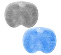 XFSRG 2 Pièces Tapis de Bain Coussin de Massage pour Pieds avec Antidérapant Ventouses Tapis de Douche Multifonctionnel Nettoyeur de Dos Relaxation Apaisante