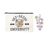 XFSRG 2 Pièces Trousse avec Pendentif Maquillage Pochette Plate Trousse de Toilette Ensemble Accessoires Fans Cadeaux Kpop