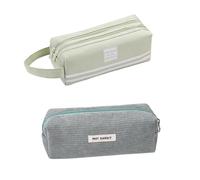 XFSRG 2 Pièces Trousse Scolaire Portable Trousse Grand Compartiment Crayon Multifonctionnel pour Garçons ou Filles Fournitures de Bureau Sac de Rangement Convient aux Adolescents Ldéal