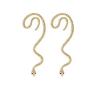 XFSRG 2 Stück Boucles D'oreilles Manchette Serpent Ear Cuff Boucle 'oreille sans Piercing Manchette D'oreille Faux Cartilage Serpent pour Femme (Or)