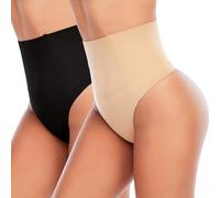 XFSRG 2 Stück String Gainante Ventre Plat Culotte Gainante Taille Haute Tanga Sculptant Invisible String Gainant Femme Gaine Amincissante Taille Haute sous Vêtements Sculptants Femme