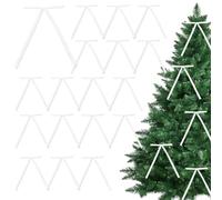 XFSRG 24 Pièces Nœuds de Noël Ruban Décoration Sapin de Noël Arcs de Noël Décorations Festives Ruban pour Arbre et Couronne de Noël Idéal pour Décoration Noël (Blanc)