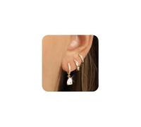 XFSRG 3 Paires Boucles d’Oreilles Femme Créoles Or 14K Hypoallergéniques avec Zirconium AAA+ Bijoux Élégants Quotidien et Fête (Or)