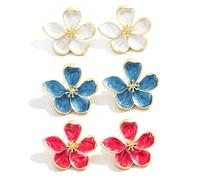 XFSRG 3 Paires Boucles D'oreilles Fleurs Femme Hawaiennes en Forme de