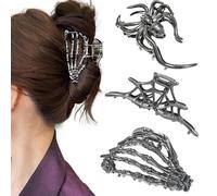 XFSRG 3 Pièces Barrette Cheveux Élégantes d'Araignée Style Gothique Accessoires d'Halloween pour Fêtes Cosplay(Set B)