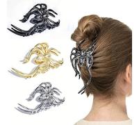 XFSRG 3 Pièces Barrette Cheveux Toile d'Araignée Style Punk Antidérapante Clip Hair pour Halloween Fêtes Cosplay(Set A)