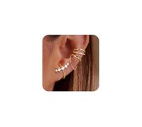 XFSRG 3 Pièces Boucles d'Oreilles Manchettes D'oreille à Chaîne Pendante Hypoallergénique Boucles 'oreilles Huggie Boucles 'oreilles Femme Clips Bijoux Tendance