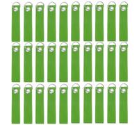 XFSRG 30 pièces Porte Clé Rectangulaire avec Anneau Clef Plat Bande Etiquette Identification Porte Cle Durable Organisateur Clés Pratique(Vert)