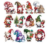 XFSRG 36 Pièces Decoration Sapin Noel en Bois GNOME de Noel Decoration Interieur Maison Bois Pendentif Arbre de Noël Festival Artisanat (Set 3)