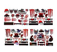 XFSRG 4 Pièces Autocollant Moto Energy de Claw Design Imperméable Découpé Esthétiques Réfléchissants Stickers pour Casque Skateboard Tout-Terrain