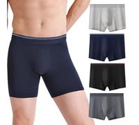 XFSRG 4 Pièces Boxer Homme Ultra Doux et Robustes Coton Élastique Respirants Boxers Respirants Caleçon pour Hommes（4XL）
