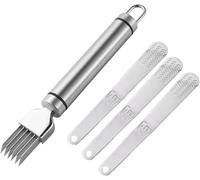 XFSRG 4 Pièces Coupelégumes Professionnel Mandoline Cuisine Râpe Julienne Acier Inoxydable Ustensile Culinaire