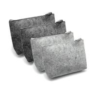 XFSRG 4 Pièces Trousse à Maquillage en Feutre avec Fermeture Éclair Trousses de Toilette Multifonction et Étui à Crayons Organisateur de Voyage Supports DIY