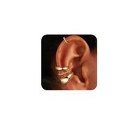 XFSRG 4Pcs Ear Cuff Boucles d'Oreilles Femme Plaqué Or 14K Oreilles Chunky Earcuff sans trou à clip pour Cartilage Boucles d'oreilles à clip Hypoallergéniques Non Piercing Helix Cartilage (Or)