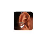 XFSRG 4Pcs Ear Cuff Boucles d'Oreilles Femme Plaqué Or 14K Oreilles Chunky Earcuff sans trou à clip pour Cartilage Boucles d'oreilles à clip Hypoallergéniques Non Piercing Helix Cartilage (Argent)