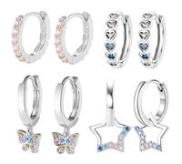 XFSRG 4Pcs Ensemble de boucles d'oreilles Léger, confortable à porter, multiples designs élégants pour un look doux et tendance au quotidien