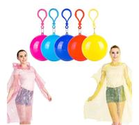 XFSRG 5 Pcs Poncho Ball Poncho Pluie Pliable Imperméable Respirant Boules Faciles à Transporter de Pluie Homme Femmes Adulte pour Festival Camping Extérieur Voyage